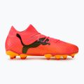 PUMA Future 7 Pro FG/AG Jr scarpe da calcio bambino sunset glow/puma nero/sun stream 2