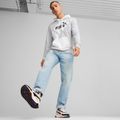 Felpa PUMA Power Graphic Hoodie TR grigio chiaro da uomo, in erica 4