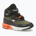 KangaROOS KX-Toke Mid EV scarpe da bambino verde militare / arancio neon