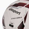 Uhlsport Attack Addglue calcio bianco / nero / rosso fluo dimensioni 5 3