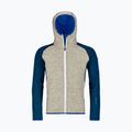 Felpa trekking uomo ORTOVOX Fleece Plus Classic Knit Hoody blu petrolio