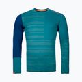 Manica lunga termoattiva da uomo ORTOVOX 185 Rock'N'Wool verde pacifico