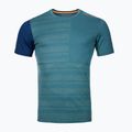 T-shirt termica da uomo ORTOVOX 185 Rock'N'Wool verde pacifico