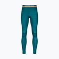 Pantaloni termici attivi da uomo ORTOVOX 185 Rock'N'Wool Long verde pacifico