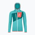 Giacca da trekking donna ORTOVOX Fleece Grid Hoody ice waterfall