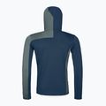 Felpa uomo ORTOVOX Fleece Light Grid con cappuccio oceano profondo 8