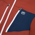Felpa con cappuccio da uomo ORTOVOX Fleece Grid Hoody arancione 3