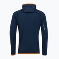 Felpa con cappuccio ORTOVOX Fleece Grid da uomo Oceano profondo 2