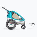 Rimorchio per biciclette Qeridoo Sportrex 1 blu petrolio 3