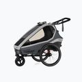 Rimorchio per bicicletta Qeridoo Kidgoo 1 grigio acciaio