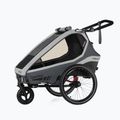 Rimorchio per bicicletta Qeridoo Kidgoo 2 grigio acciaio