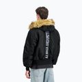 Giacca Alpha Industries 45/P Custom Bomber da uomo con cappuccio nero/riflettente 3