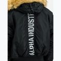 Giacca Alpha Industries 45/P Custom Bomber da uomo con cappuccio nero/riflettente 4