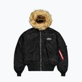 Giacca Alpha Industries 45/P Custom Bomber da uomo con cappuccio nero/riflettente 7