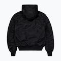 Uomo Alpha Industries MA-1 Bomber con cappuccio nero 7