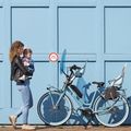 Sella per bicicletta Urban Iki U-214003 blu/blu 10