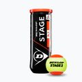Palline da tennis per bambini Dunlop Stage 2 3 pezzi arancio/giallo 601339