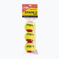 Palline da tennis per bambini Dunlop Stage 3 3 pezzi rosso/giallo 601340