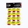 Palline da tennis Dunlop Stage 3 per bambini 12 pezzi rosso/giallo 601344