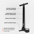 Pompa da bicicletta Lezyne Macro HV Floor Drive DV 100psi nero piatto 5