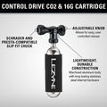 Pompa per bicicletta Lezyne Control Drive CO2 + 1 x cartridge 25 g gloss black 3