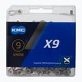 Catena per biciclette KMC X9 x122 argento/grigio
