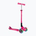Monopattino a tre ruote per bambini Globber Primo Foldable Lights fuchsia