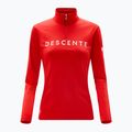 Felpa donna Descente Chest Logo T-Neck rosso elettrico