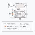 Tenda da campeggio per 2 persone Vango Tay 200 Treetops 2