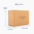 Blocco per yoga Myga Cork Block brown 7