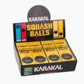 Palline da squash Karakal Elite a doppio punto giallo 12 pz. nero. 3