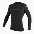 O'Neill Basic Skins Rash Guard da uomo per il nuoto a maniche lunghe nero
