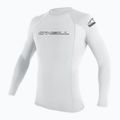 O'Neill Basic Skins Rash Guard a maniche lunghe da uomo per il nuoto, bianco