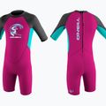 O'Neilller Reactor-2 2 mm Back Zip S/S dr8/berry/lt aqua/graph schiuma da nuoto per bambini