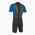O'Neill Reactor-2 2 mm Back Zip S/S Spring nero/oceano schiuma da nuoto per bambini 2