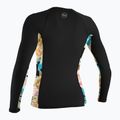 Nuoto donna manica lunga O'Neill Side Print Rash Guard nero/mikah floreale 2