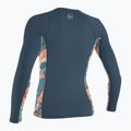 Nuoto donna maniche lunghe O'Neill Side Print Rash Guard copen blue/painted tropics 2