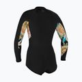 Schiuma da nuoto da donna O'Neill Bahia 2/1 Front Zip Short Spring nero/mikah floreale/nero 2