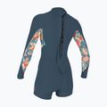 Muta da nuoto da donna O'Neill Bahia 2/1 Back Zip LS Spring copen blue/painted tropics/copen blue 2