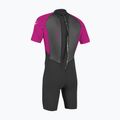 Muta da nuoto bambino O'Neill Youth Reactor-2 2mm Back Zip SS Spring black/berry 2