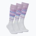 Calze da sci Surfanic Pro Tech Fairisle confezione da 3 ice lilac