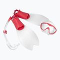 Set di boccagli Speedo Glide Junior Scuba rosso/bianco per bambini