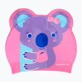 Cuffia Speedo Plain Moulded Silicone rosa per bambini