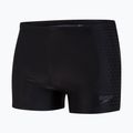 Boxer da bagno Speedo Placement nero/grigio da uomo 4