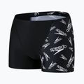 Boxer da bagno Speedo Allover V-Cut uomo bianco/nero 4