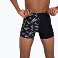 Boxer da bagno Speedo Allover V-Cut uomo bianco/nero 7