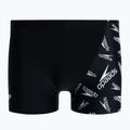 Boxer da bagno Speedo Allover V-Cut uomo bianco/nero