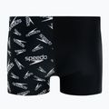 Boxer da bagno Speedo Allover V-Cut uomo bianco/nero 2