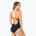 Costume intero Speedo Placement Laneback donna nero/giallo 3