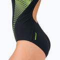 Costume intero Speedo Placement Laneback donna nero/giallo 5
